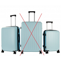 Aga Travel Set de valize de călătorie măr. M+S Albastru 6CZ034 - CALITATEA a II-a