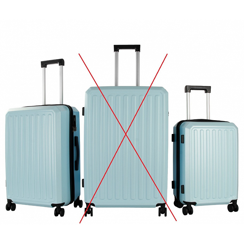 Aga Travel Set de valize de călătorie măr. M+S Albastru 6CZ034 - CALITATEA a II-a