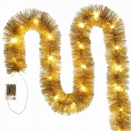 Lanț de lumini LED pentru brad auriu