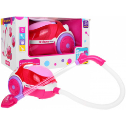 Aspirator roz pentru copii 3+ Efecte de Lumină și Sunet + Funcție de aspirare + Bile de polistiren