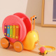 Aga4Kids Melc de tras cu xilofon Roz