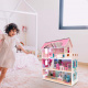 Aga MDF Căsuță pentru păpuși cu mobilier 70 cm Roz LED
