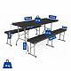 Set de bere pliabil din plastic Aga Negru