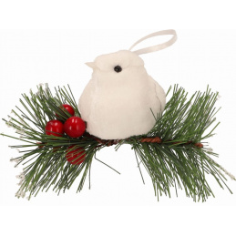 Decorațiune de Crăciun din material în formă de păsărică