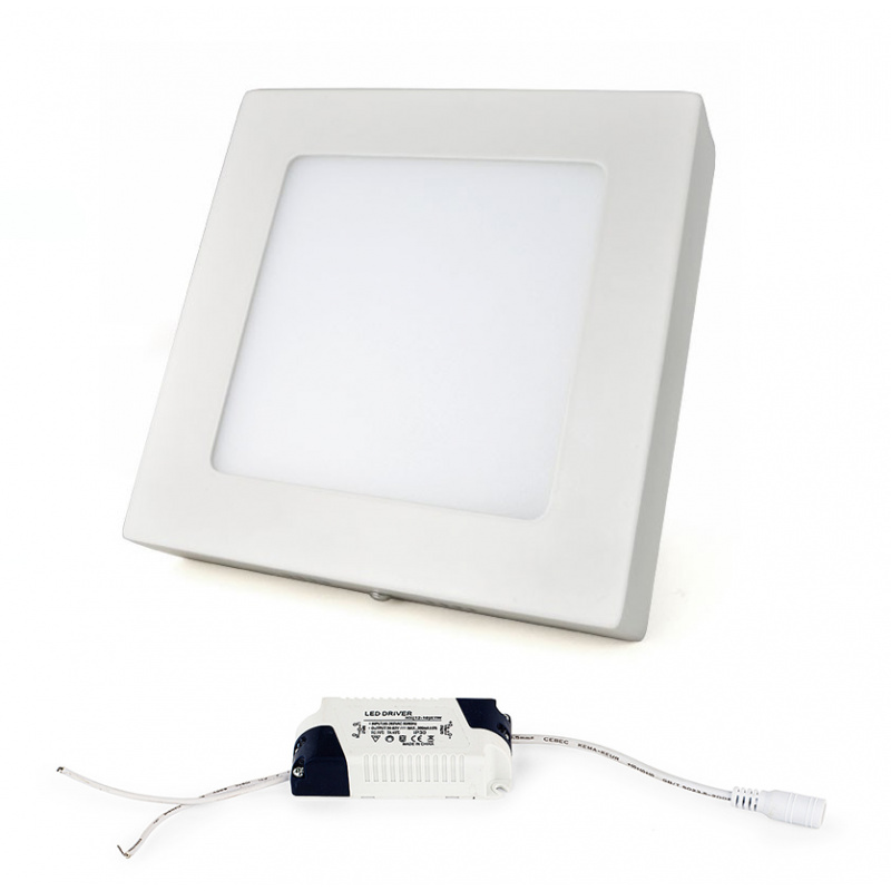 Panou LED PĂTRAT BRGD0127 170x170x35mm aplicat - 12W - 230V - 1080Lm - alb neutru