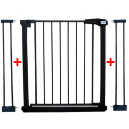 POARTĂ DE SIGURANȚĂ S2 NEAGRĂ pentru scări, uși 79-105 cm protecție cu presiune