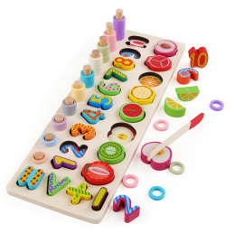 Aga4Kids Set de construcție educativ din lemn cu numere MR6102