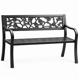 Bancă de grădină din metal Aga 125x53x77 cm
