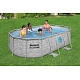 BESTWAY Power Steel Swim Vista piscină cu fereastră 427x250x100 14x8FT 7in1