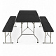 Set de bere pliabil din plastic Aga Negru
