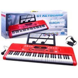 Organe Keyboard cu microfon 61cl roșu IN0132 universal