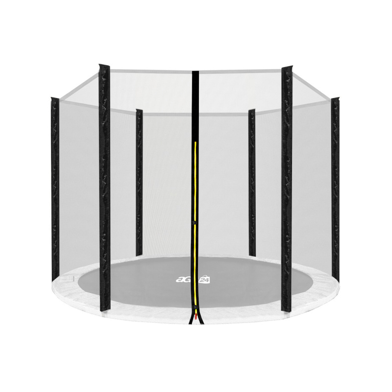 Aga Plasă de protecție 220 cm pentru 6 stâlpi Plasă neagră / Neagră