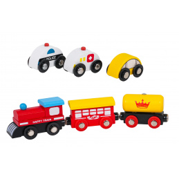 MEGA Tren de Lemn pe Măsuță