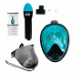 Masca de snorkeling cu față întreagă Aga L/XL Negru/Albastru