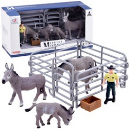 Set de figurine cu animale de companie Măgar 4 bucăți ZA2988 universal