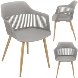 Scaun CORNIDO din plastic gri