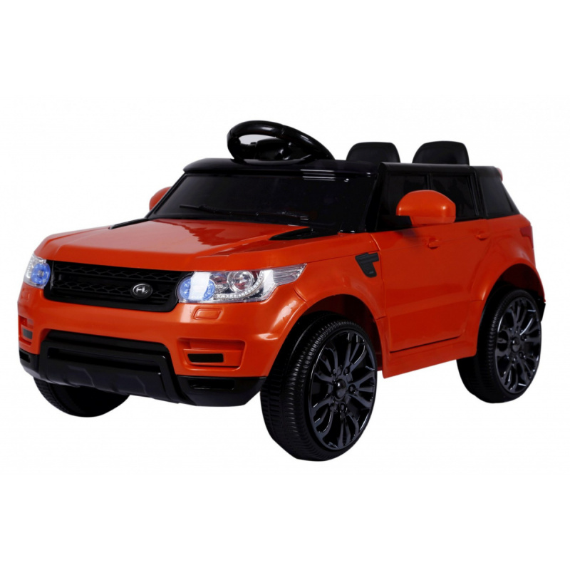 Pornirea mașinii de la baterie Portocaliu + Telecomandă + Funcții de siguranță + MP3 LED