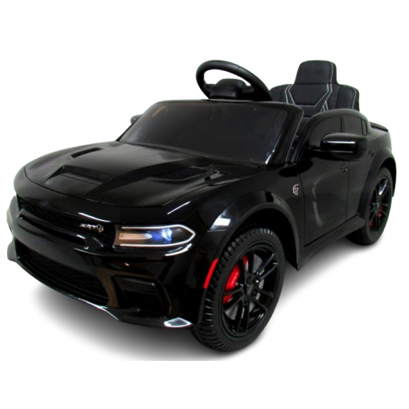 AUDI DOGE SRT BLACK Mașină pe baterii EVA Telecomandă din piele