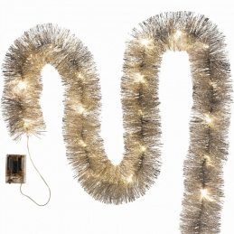 Lanț de lumini LED argintiu pentru brad Lanț de lumini LED argintiu pentru brad