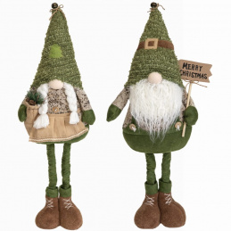 Un cuplu de spiriduși de Crăciun din pădure