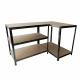 Raft metalic Linder Exclusiv 180x90x40 cm 5 rafturi Negru