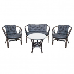 Set mobilier Aga Ratan Bahama Maro închis/Gri Set mobilier Aga Ratan Bahama Maro închis/Gri