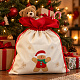 Aga sac de Crăciun pentru cadouri cu turtă dulce Moș Crăciun 45×60 cm