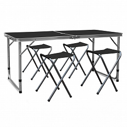 Aga Set de camping pliabil Negru