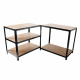 Raft metalic Linder Exclusiv 180x90x40 cm 5 rafturi Negru