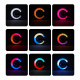 Lampa LED Aga RGB 5în1 cu încărcător wireless Negru