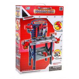 Atelier mare pentru copii 3+ Masă de unelte 55 buc. + Șurubelniță electrică + Funcții interactive