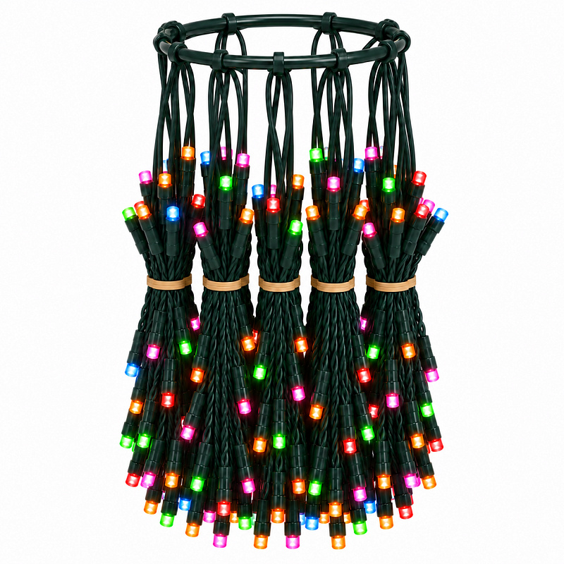 Aga Iluminat LED de Crăciun cu inel 1,8 m Multicolor