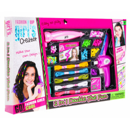 Set de mărgele pentru păr și brățări pentru copii 5+ Mașini de înșirat și împletit + accesorii