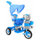 tricicletă pentru copii Elephant Blue + sunete + copertină + barieră + suport pentru picioare + mâner + schiuri + spațiu de depozitare