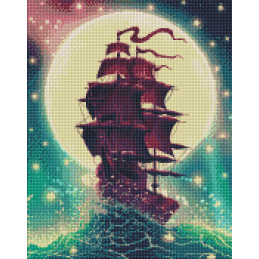 Mozaic cu diamante Prin valuri 40x50 Pânză + Zirconii + Stilou 3în1 + Adezivi