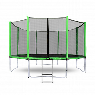 Aga SPORT PRO Trambulină 366 cm Verde deschis + plasă de protecție + scară