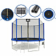 Aga SPORT PRO Trambulină 400 cm Albastră + plasă de protecție + scară + buzunar pentru încălțăminte