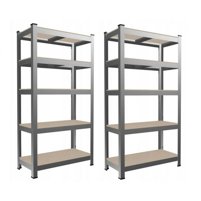 Aga 2x Raft metalic 180x90x30 cm 5 polițe