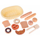 Coș de pâine cu produse de patiserie din lemn ZA4134
