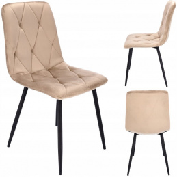 Scaun PIADO tapițat cu catifea bej Scaun PIADO tapițat cu catifea bej