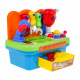 Atelier multifuncțional pentru copii 24m+ sortator + unelte mobile + lumini + sunete + accesorii