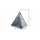 Aga4Kids Cort Teepee pentru Copii Stele Gri-Albastru