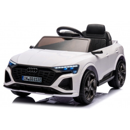 AUDI SQ8 ALB Mașină pe acumulator EVA Piele telecomandă Acumulator litiu-ion