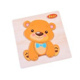 Puzzle din lemn cu animăluțe ZA2528 universal