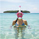 Masca de snorkeling cu față întreagă Aga L/XL Alb/Roz