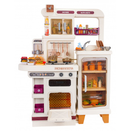 MEGA Bucătărie cu Funcție de Lumină, Sunet și Abur + Accesorii Bej