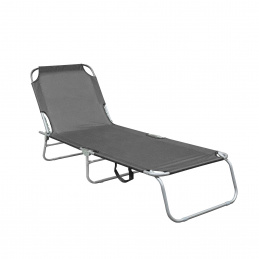 Aga Șezlong de grădină reglabil Gri