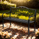 Bancă de grădină din metal Aga MR2045 127x60x89 cm