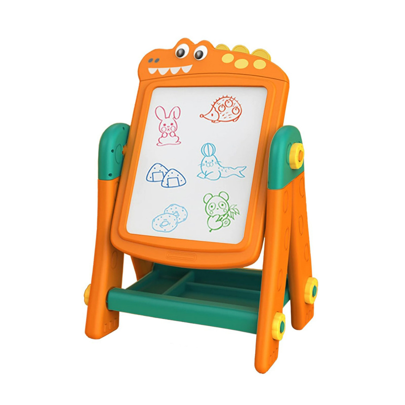 Aga4Kids Tablă pentru copii 2în1 pentru markere Portocalie