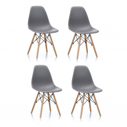 Aga 4x Scaune de masă Gri